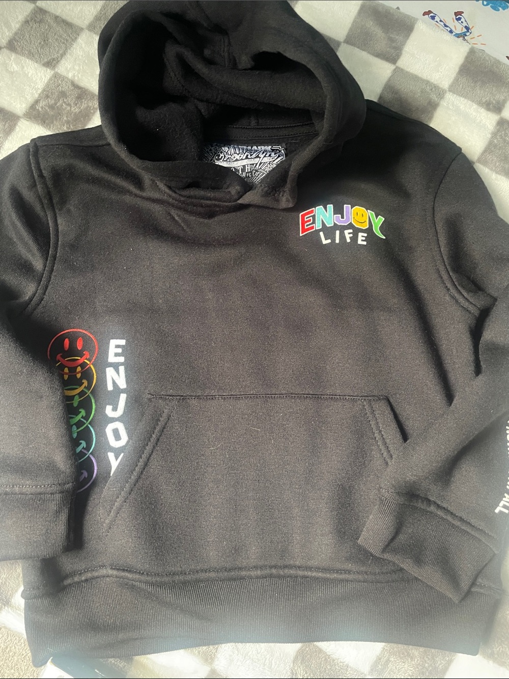Black "Enjoy Life" Graphic Men's Hoodie